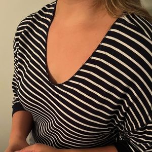 Gap Cotton Black and White Dress size Large